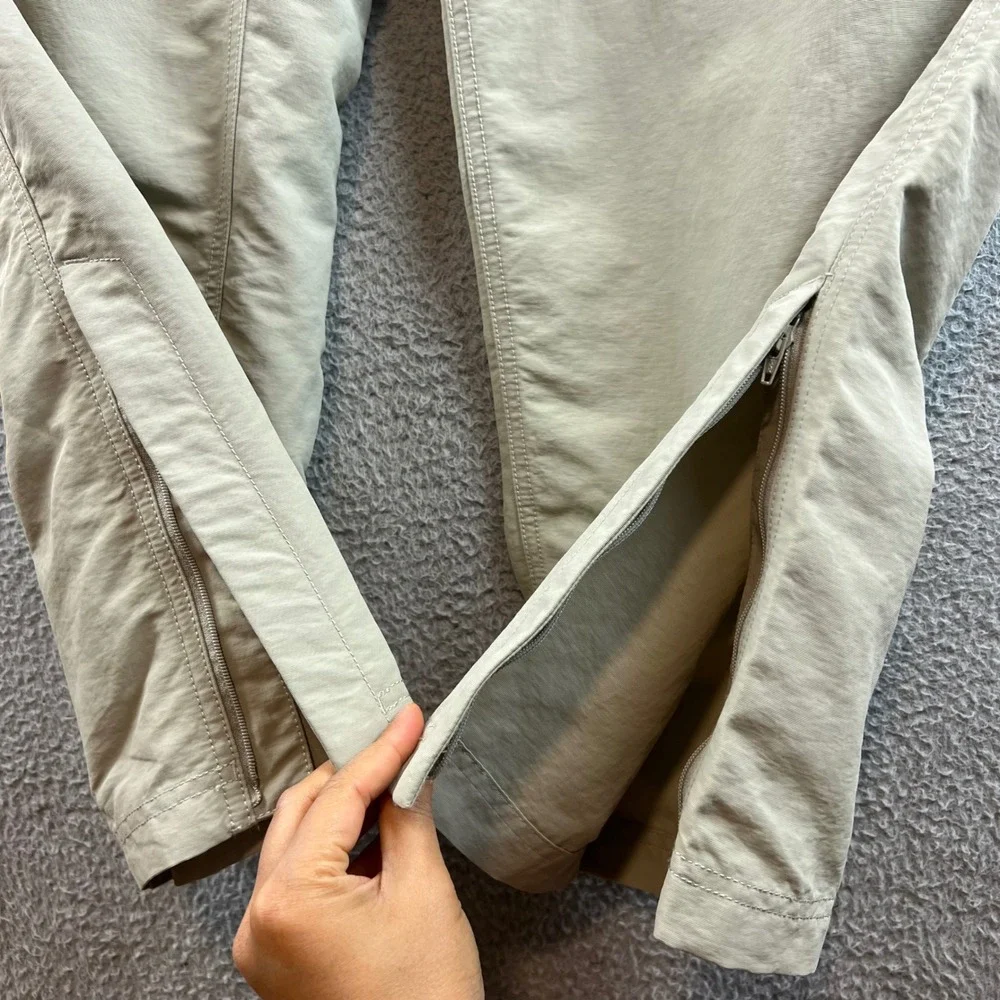 The North Face Mens Convertible Hiking Pants Tan Khaki Zip Off Cargo XL